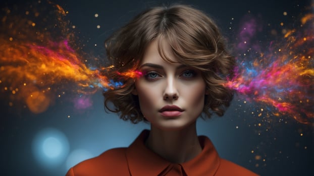 Explosive Cerebral Brilliance Unleashing the Power of the Innovative Mind. photo