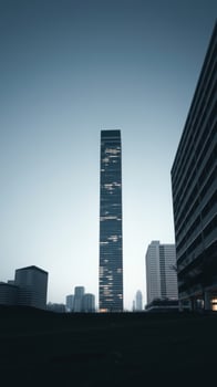 Tall Building in City Skyline photo