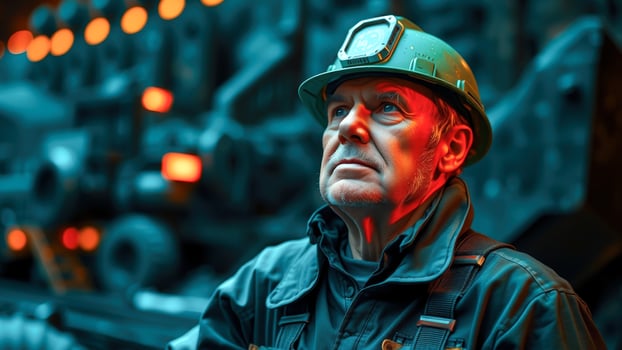 Portrait of a worker in a factory photo