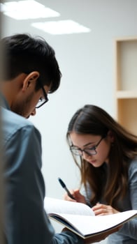 Students Studying Together in a Classroom photo