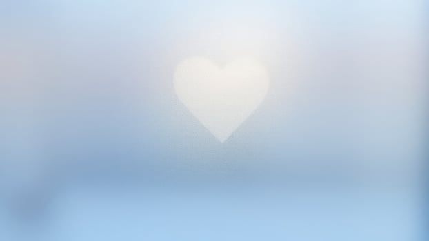 Abstract Heart on Glass photo