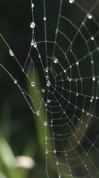 Dewdrops on a Spider Web photo