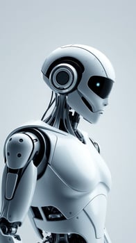 Futuristic Robot with Blue Eye photo