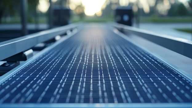 A solarpowered wheelchair ramp with integrated solar panels for charging medical devices photo