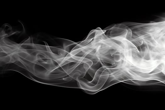 Enhance the beauty of this grayscale smoke art by adding vibrant colors that complement each other, while maintaining the original shape and flow of the smoke. photo
