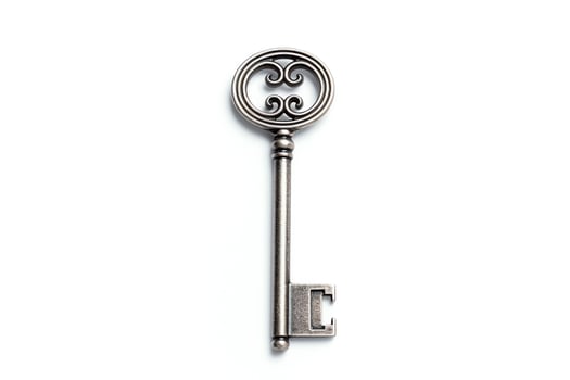 Unlock the door to success with this silver skeleton key. This key is a symbol of hope, opportunity, and new beginnings. photo