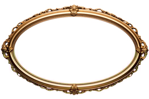 Enhance the provided image of an ornate golden picture frame with intricate details photo