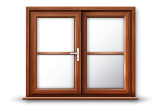 Single window depicted in highresolution, DiCut style, isolated on a white background, with no watermarks, logos, letters, or shadows photo