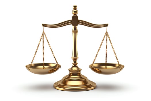 A golden scale representing Libra, the seventh astrological sign in the zodiac. photo