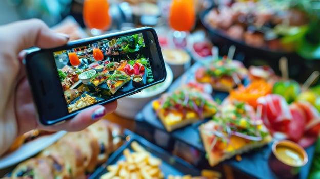 Capturing the Culinary Delights of a Vibrant Restaurant Scene photo