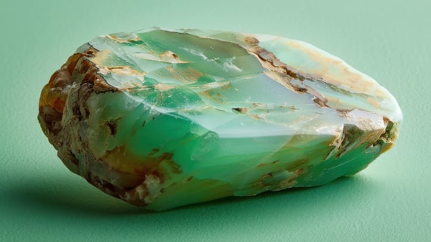 A Rough Cut of Green Beauty A Natural Opal Gemstone photo