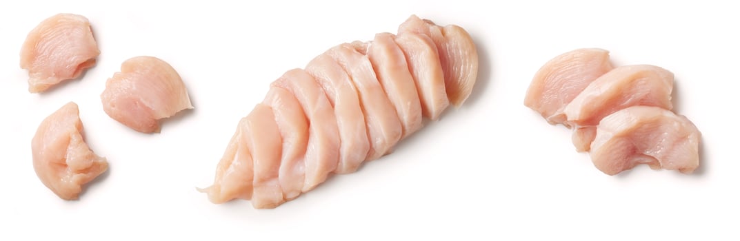 fresh raw chicken fillet meat pieces photo