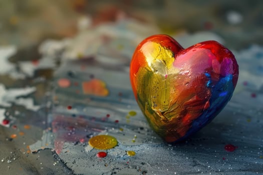 Bright and Cheerful Multicolor Heart photo