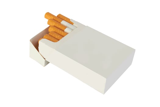 cigarettes on white photo