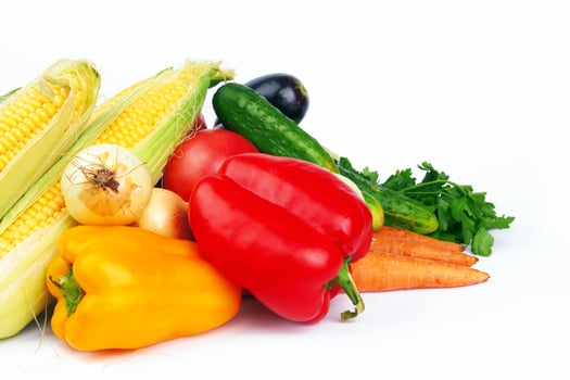 vegetables on white photo