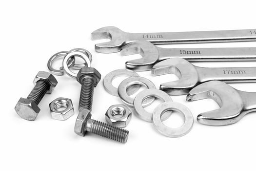 screw on white photo