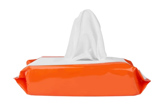 Tissue box on white photo