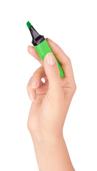highlighter on white photo
