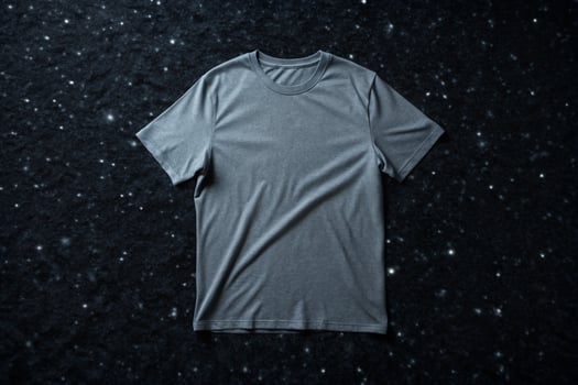 A gray t - shirt on a black background photo