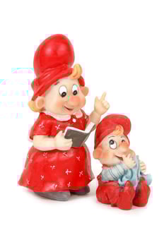 Santa mom and son photo