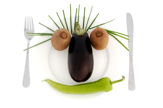 Face on a dish photo