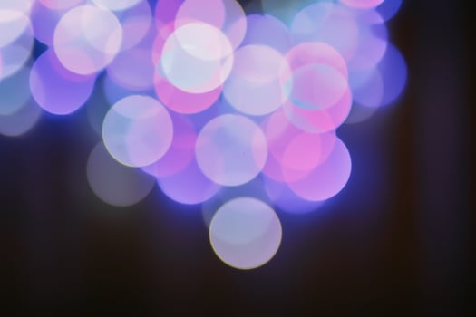 Abstract bokeh background. Blurred garland lights. photo
