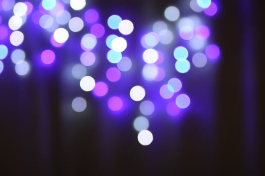 Abstract bokeh background. Blurred garland lights. photo