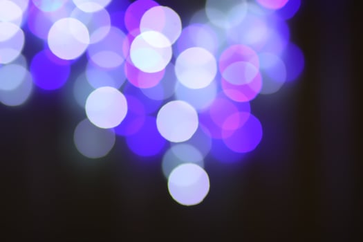 Abstract bokeh background. Blurred garland lights. photo
