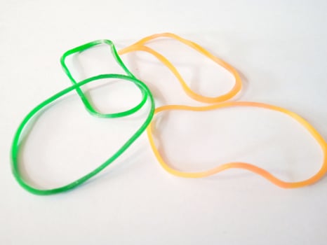 rubber bracelet with white background photo