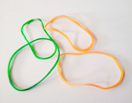 rubber bracelet with white background photo