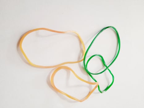 rubber bracelet with white background photo