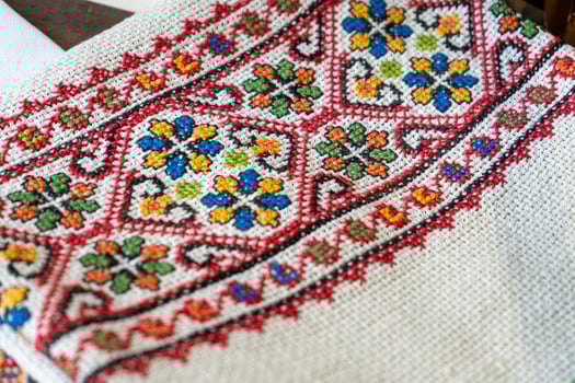 Embroidery Ukraine ornament Vyshyvanka Ukrainian cross stitch. photo