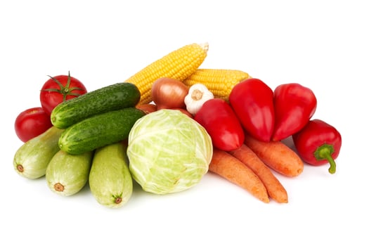 vegetables on white photo