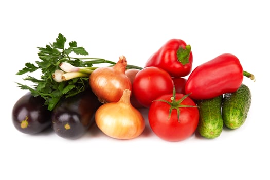 vegetables on white photo