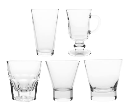 glasses on white photo