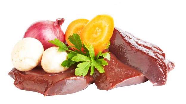 liver on white photo