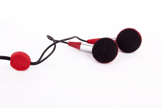 earphones on white photo