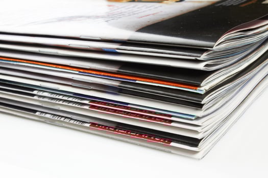 stack of magazines photo