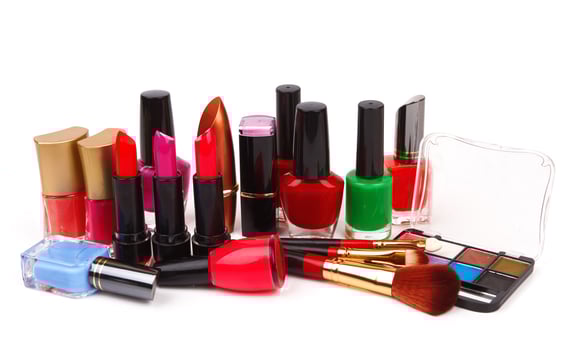 cosmetics on white photo