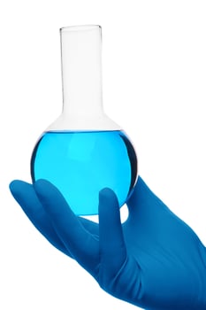 test tube on white photo