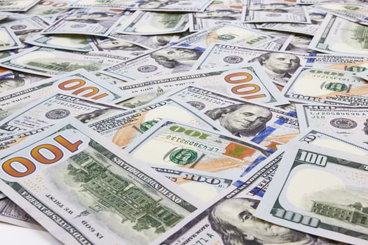 Hundred dollars as background photo