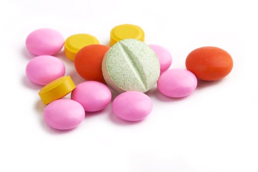 tablets on white photo