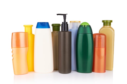 cosmetic products on white photo