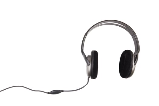 headphones on white photo