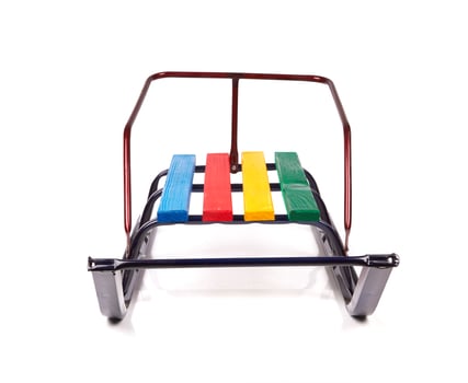 sled on white photo
