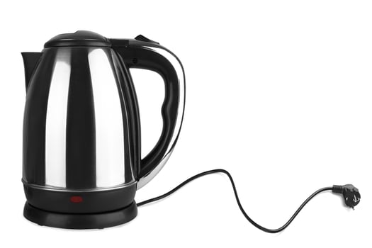 electric kettle on white photo
