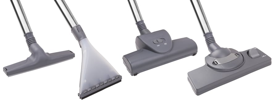 Vacuum cleaner on white photo