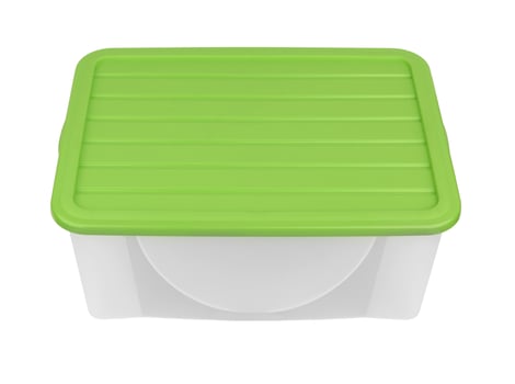 Plastic container isolated photo
