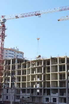 construction site with crane photo