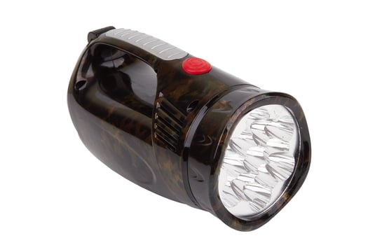 flashlight on a white photo